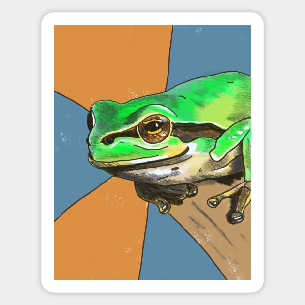 Tree Frog Sticker by shehitsback